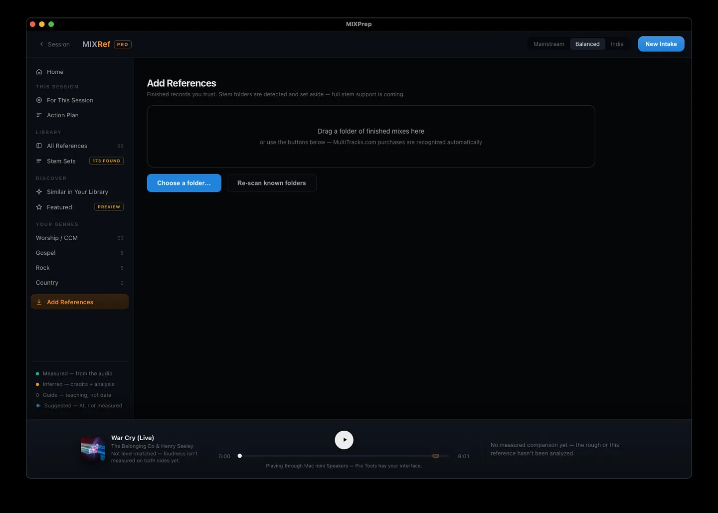 MIXRef Pro: add references screen