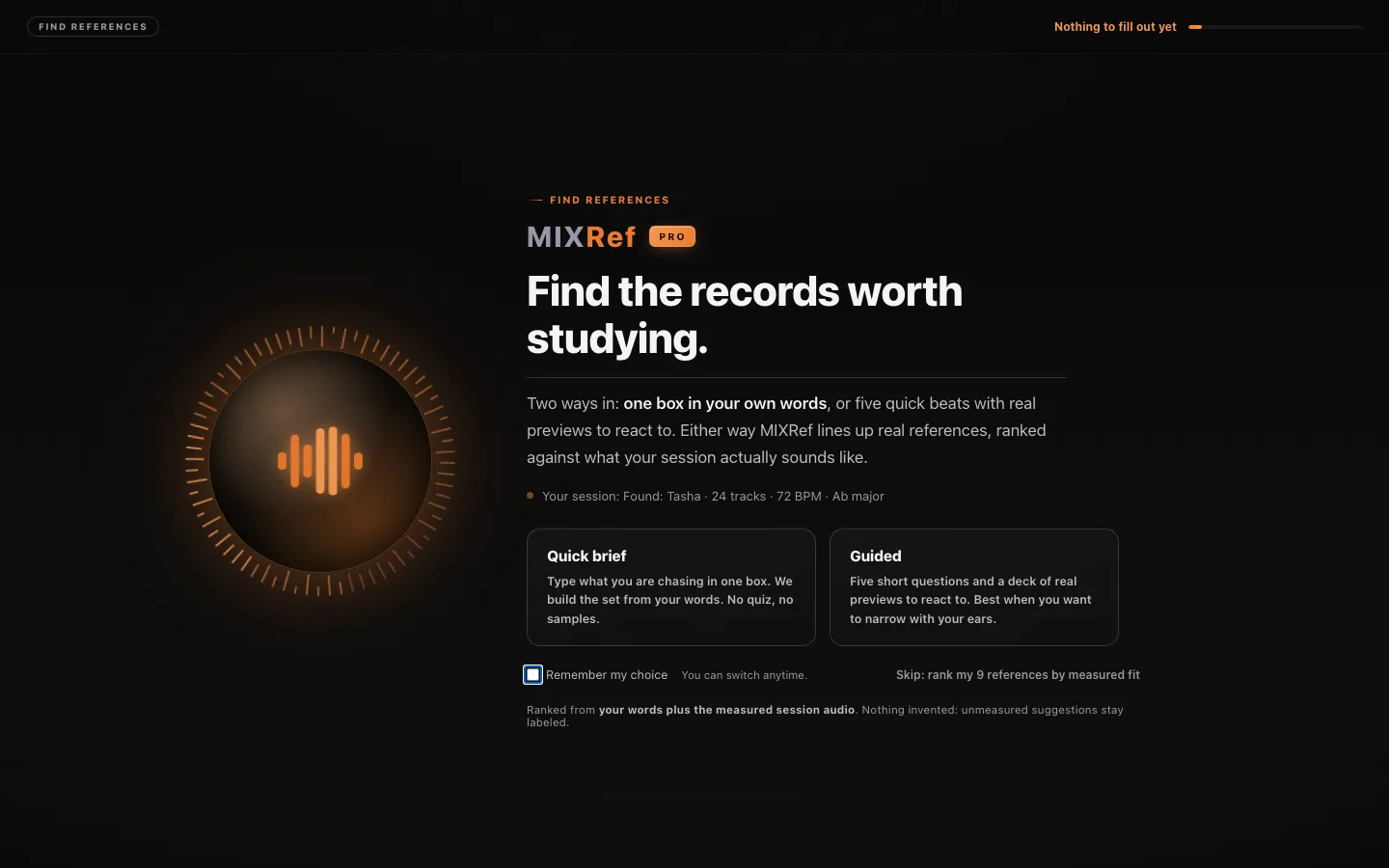 MIXRef Pro intake: find the records worth studying
